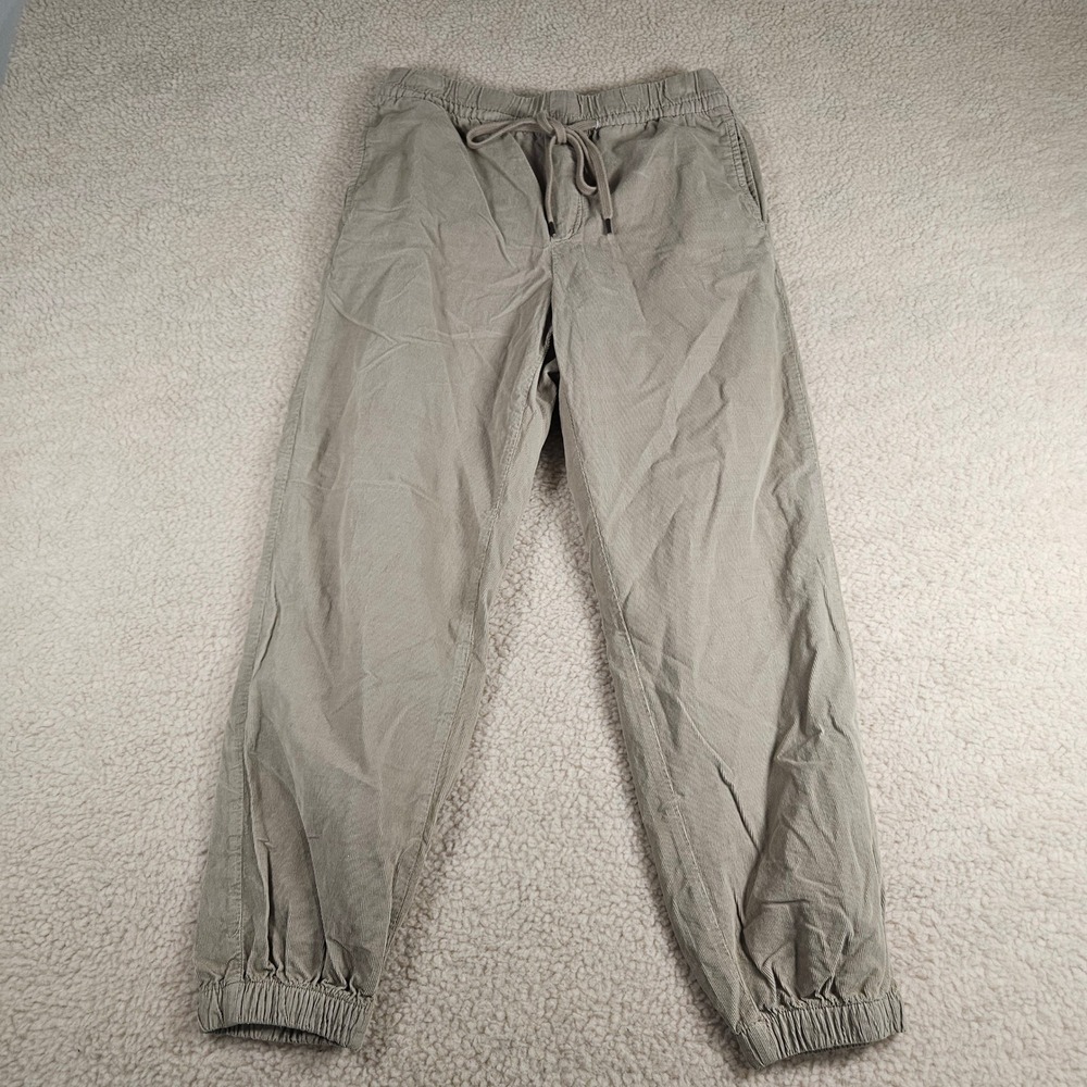 American Eagle Jogger Pants Women Small Tan Corduroy Drawstring Casual Gorpcore